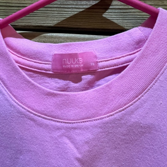 Nuuds cropped tee in bubblegum - Picture 3 of 4